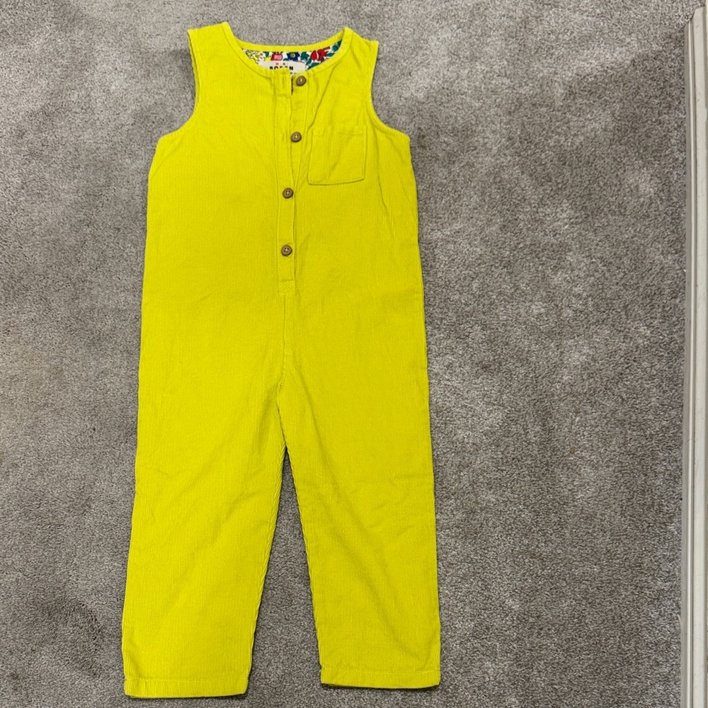 Mini Boden Bright Yellow Sleeveless Jumpsuit